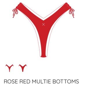 BoutineLA Red Multie Bottoms size small